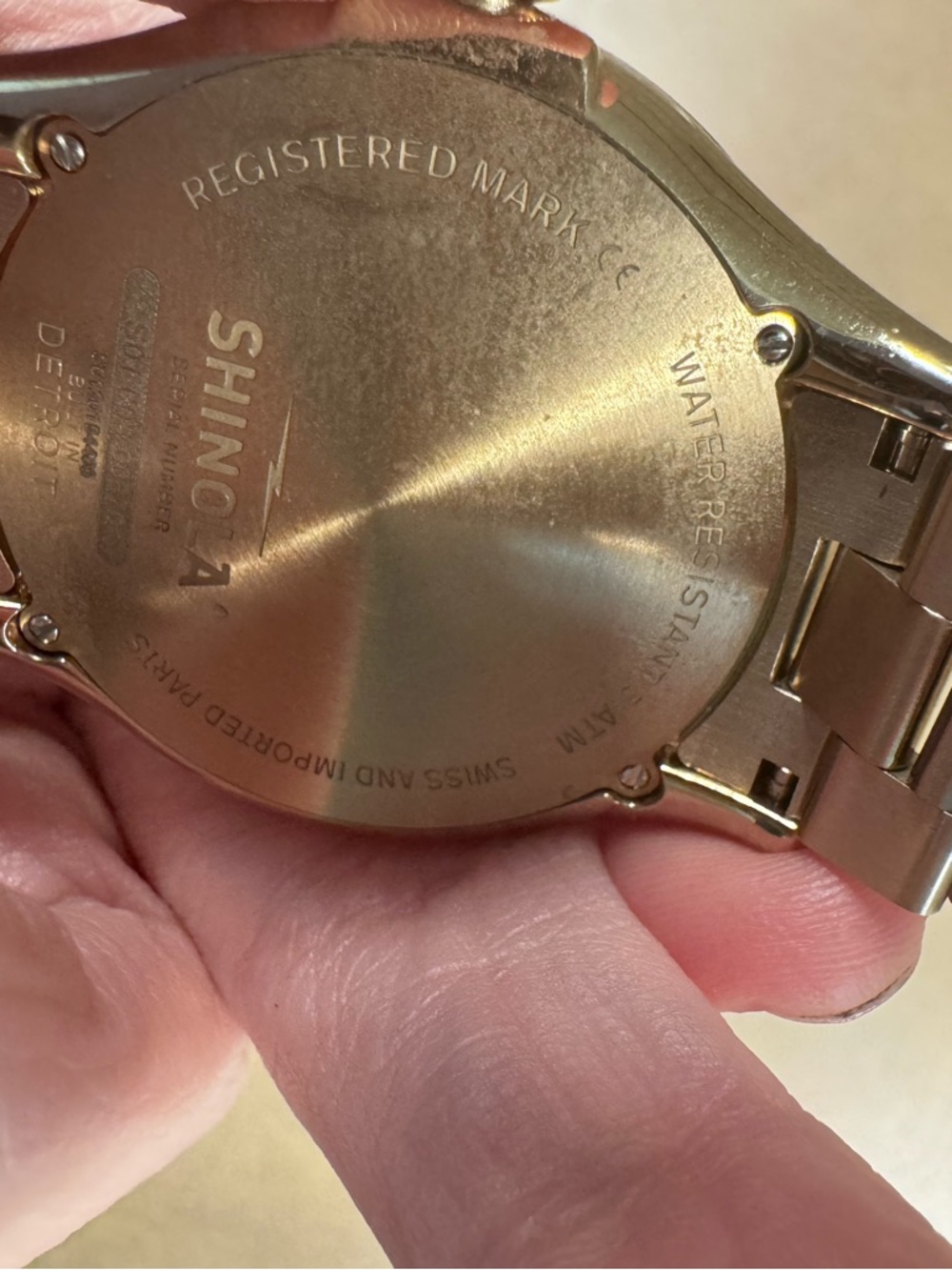 Shinola Vinton Stainless Gold Watch with Blue Dial - Picture 3 of 5